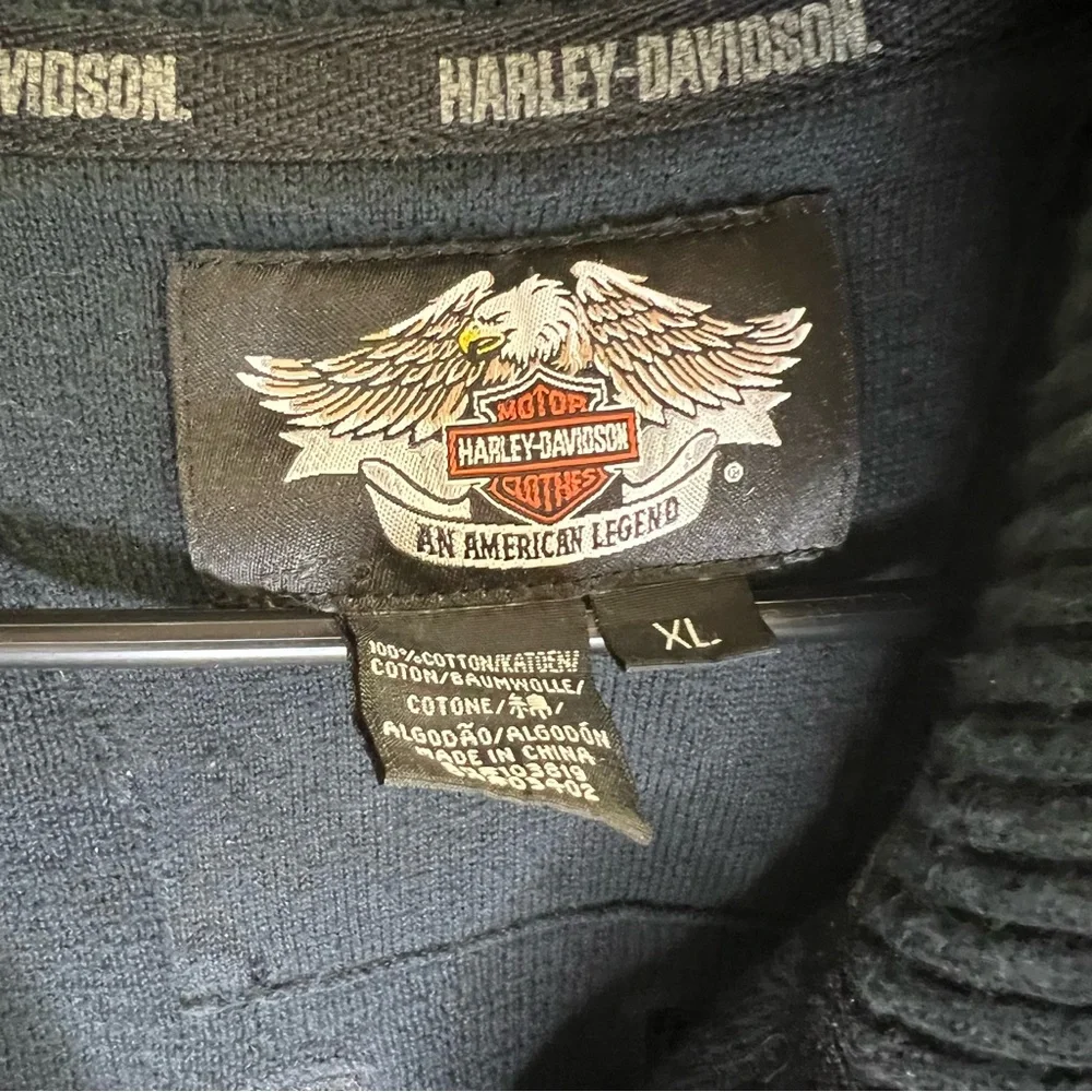 Harley Davidson Quarter Zip Sweater Size XL - Picture 5 of 8